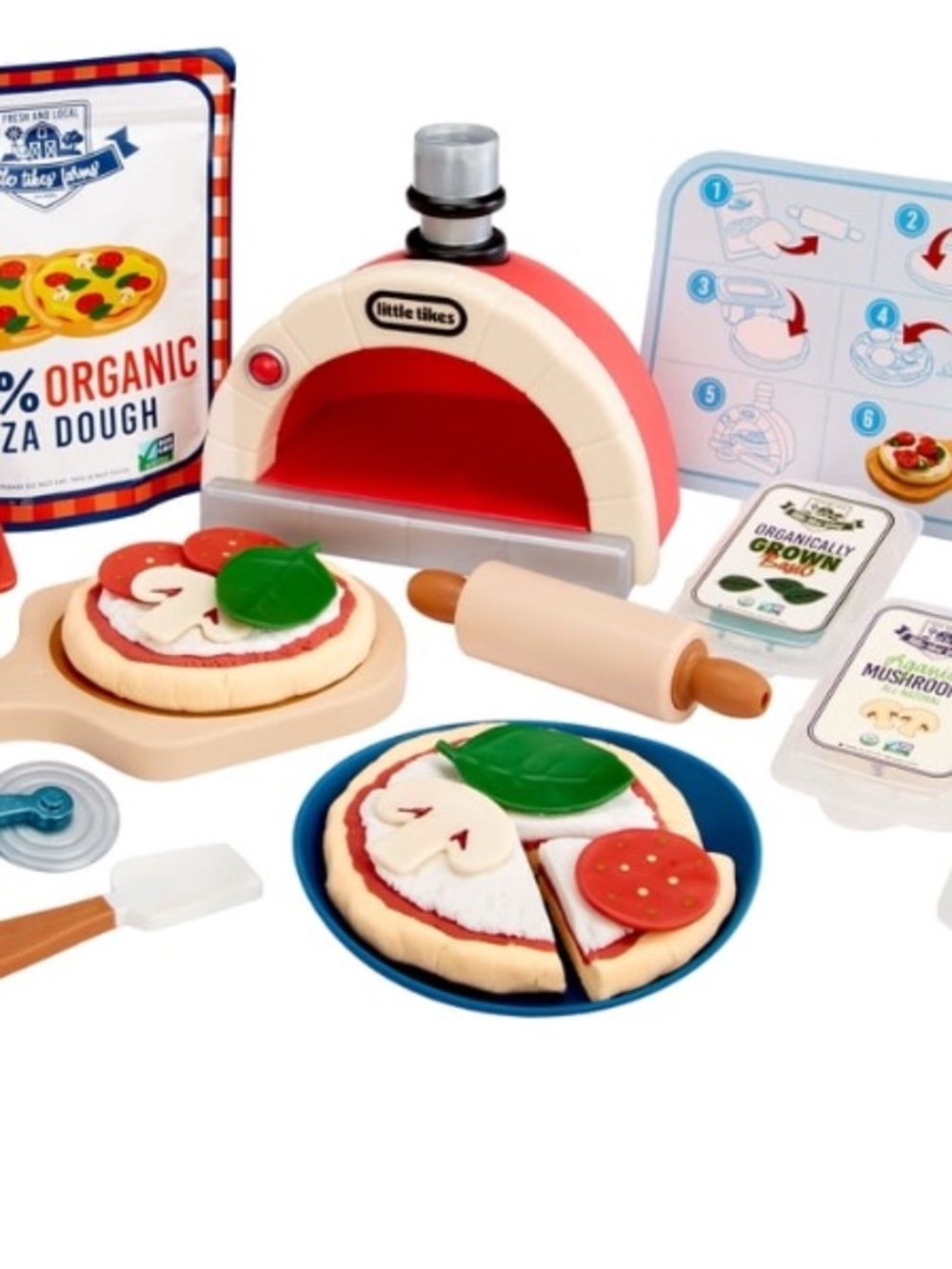 Little Tikes Red & Cream Play Pizza Oven Set for Kids